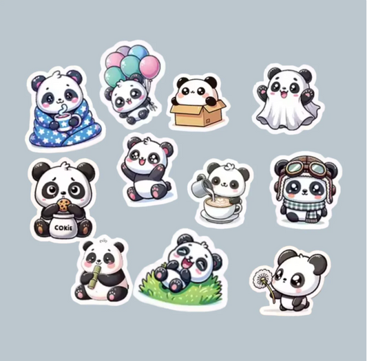 Set de stickers "Pookie" el panda edicion limitada